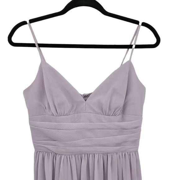 David's Bridal Dress Lilac Sweetheart Spaghetti Strap Fit & Flare Mini Sz 8 - Picture 5 of 10